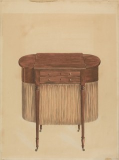 Sheraton Mahogany Sewing Table, 1935/1942.