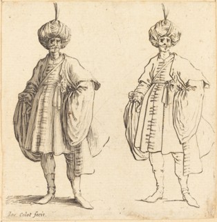 Two Turks Dressed in Turbans with a Plume.
