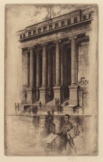 Porch, Old Custom House, Wall Street, 1905.