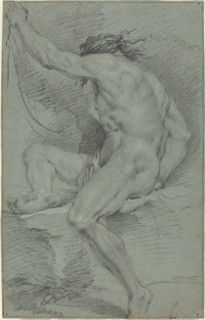 Nude Figure (academic study), 17th century.