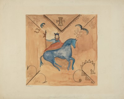 St. George (Painted on Deerskin), 1935/1942.