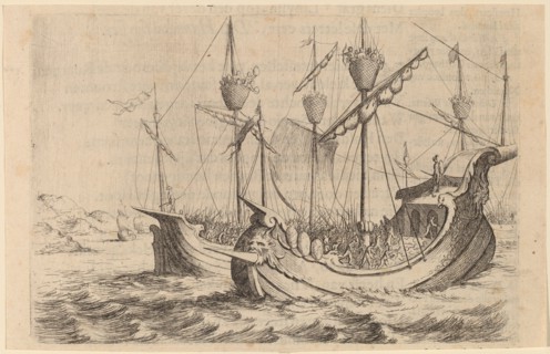 Hannibal's Navy Battling the Rhodians, 1634.