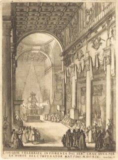 The Catafalque of the Emperor Mathias, 1619.