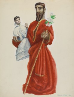 Carved and Painted Santo - San Jose, c. 1938.
