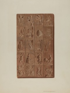 Springerle Board for Christmas Cakes, c. 1939.