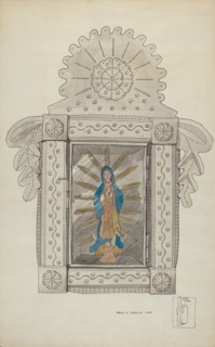 Tin Nicho Containing Guadalupe Bulto, c. 1936.
