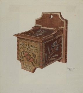 Pennsylvania German Hanging Salt Box, c. 1939.