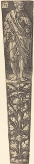 Dagger Sheath with Gentleman Holding a Parrot.