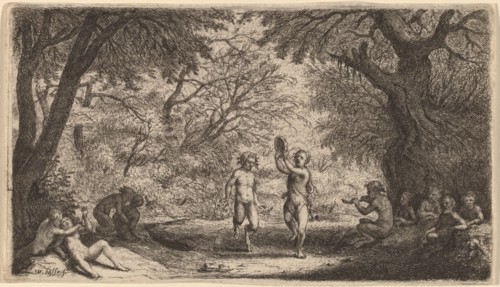 Bacchanal with a Dancing Couple in the Center.