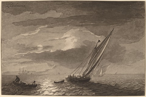 Seascape with Full Moon, 1779, published 1781.