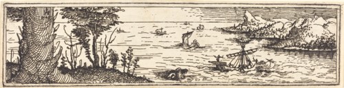 Landscape with a Lake and Sailing-Vessels, 1545.
