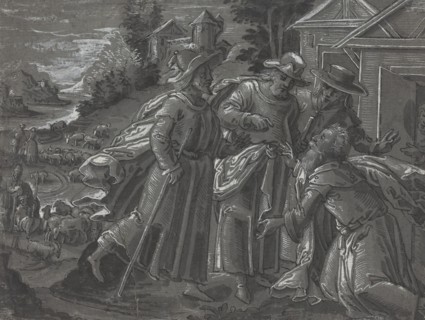 Abraham Entertaining the Angels [verso], c. 1600.