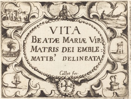 Title Page for "The Life of the Virgin in Emblems".