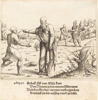 Elisha Punishes Gehazi with Naaman's Leprosy, 1547.