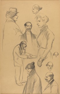 Figure Studies [verso], late 19th-early 20th century.