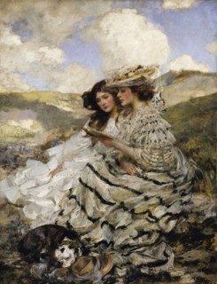 On the Dunes (Lady Shannon and Kitty), ca. 1900-1910.