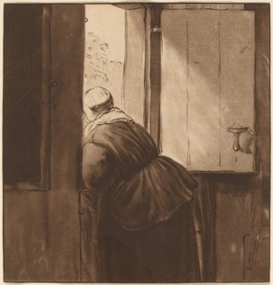 Woman Leaning over a Lower Door, 1761, published 1765.