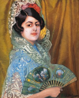 Dama con abanico (Lady With a Fan). Private Collection.