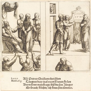 Christ before Caiaphas, and Peter Denying Christ, 1548.
