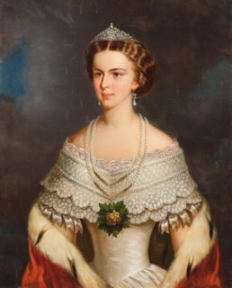 Portrait of Elisabeth of Bavaria, 1854. Private Collection.