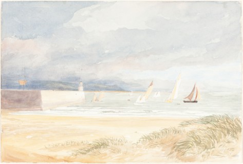 Shore Scene with Sailboats (Portland, Dorset?), 1822/1839?.