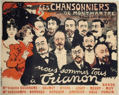 Les Chansonniers de Montmartre , c. 1890. Private Collection.