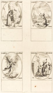 St. Patrick; St. Gertrude; St. Gabriel, Archangel; St. Edward.