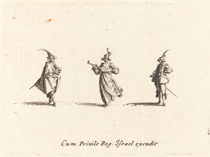Lady with String Instrument, and Two Gentlemen, probably 1634.