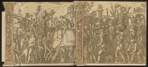 The Triumph of Julius Caesar [no.5 and 6 plus 2 columns], 1599.