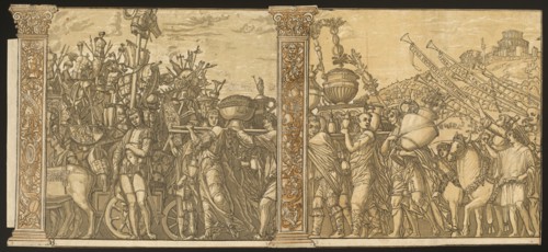 The Triumph of Julius Caesar [no.3 and 4 plus 2 columns], 1599.