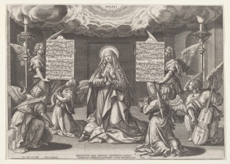 Magnificat: The Virgin Surrounded by Music-Making Angels, 1585.