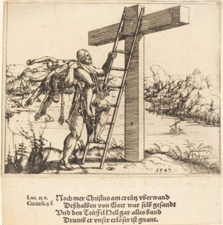 Christ Ascending the Cross with Sin, Death, and the Devil, 1547.
