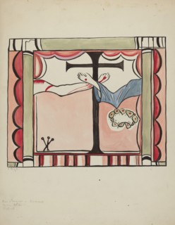 Detail from Main Reredos at Sanctuario Church, Chimayo, 1935/1942.