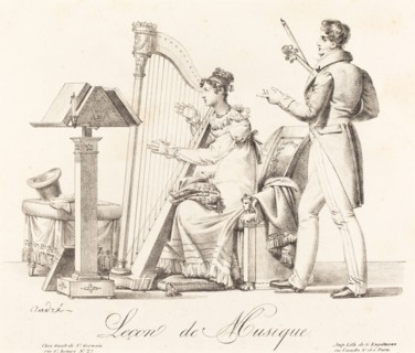 Leçon de Musique (Music Lesson). Attributed to Johann Anton André.