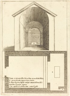 Plan and Elevation of the Church near the House of Caiaphas, 1619.