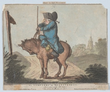 Hints to Bad Horsemen, No. 1: Symptoms of Restiveness, May 10, 1781.