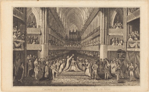 Crowning of Queen Victoria, June 28, 1838 [right half], 19th century.