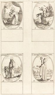 St. Thomas Aquin; St. Adrian and Companions; St. Frances; St. Macari.