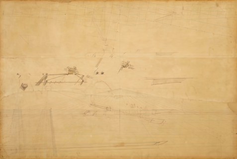 Perspective Drawing for "The Biglin Brothers Turning the Stake", 1873.