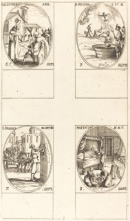 St. Eleutherius, Abbot; St. Regina; St. John; The Nativity of the Virgin.