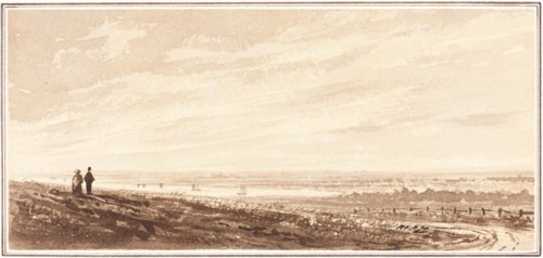 Figures Overlooking a Bay near the Mouth of the Paye, Lincolnshire, 1849.