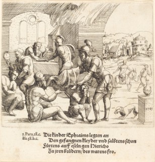 The Men of Ephraim Care for their Captives and Return Them to Jerico, 1549.