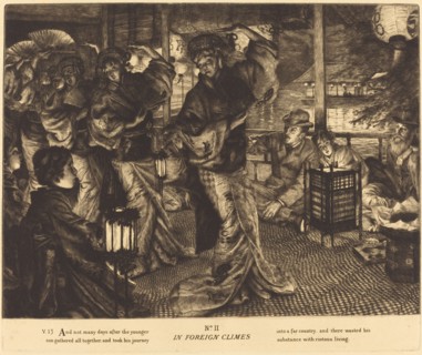In Foreign Climes, 1882. [Illustration to the parable of the Prodigal Son].