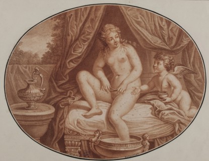 Epilation, 18th century. Found in the collection of Musée Carnavalet, Paris.