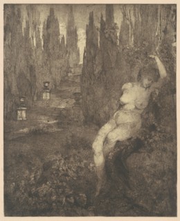 Donna ignuda addormentata nel parco [Naked Woman Asleep in the Park], 1890s(?).