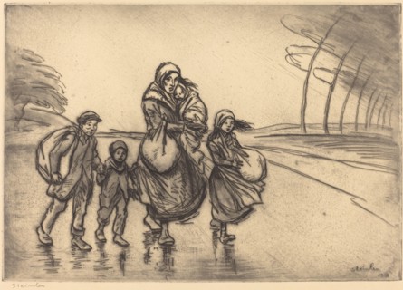 In the Rain: Mother and Children (Sous la pluie: La mere et les enfants), 1915.
