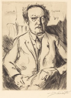 Portrait of the dramatist and novelist Gerhart Hauptmann, 1917. Private Collection.