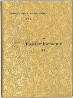 Badauderies parisiennes: Les Rassemblements, 1896. [Cover to a book by Octave Uzanne].