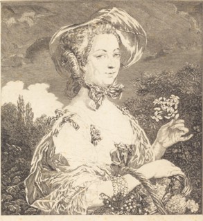 La Marquise de Pompadour en belle jardiniere. Creator: Jean-Louis Anselin.
