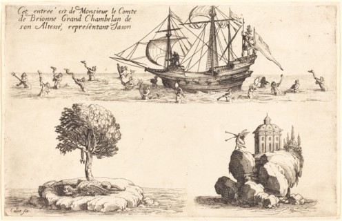 Entry of M. le Comte de Brionne, Grand Chamberlain of His Highness,Representing Jason, 1627. Creator: Jacques Callot.